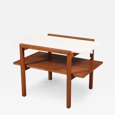 Greta Magnusson Grossman Greta M Grossman Side Table w Crema Marfil Marble Top for Glenn of CA