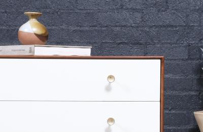 Greta Magnusson Grossman Greta M Grossman Two Tone Lacquered Walnut Dresser for Glenn of CA