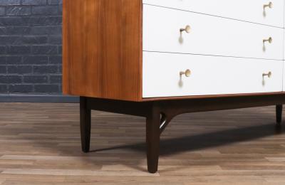 Greta Magnusson Grossman Greta M Grossman Two Tone Lacquered Walnut Dresser for Glenn of CA