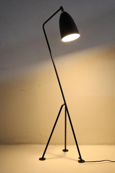 Greta Magnusson Grossman Greta Magnusson Grossman Grasshopper Floor Lamp in Matte Black for GUBI