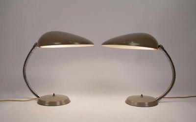 Greta Magnusson Grossman Museum Quality Pair of Greta M Grossman Cobra Lamps Ralph O Smith Labels Intact