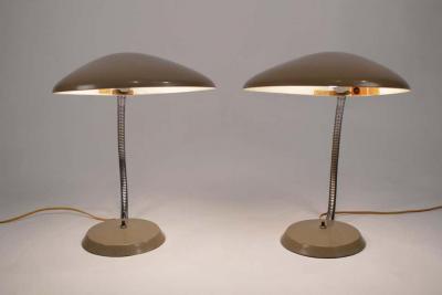 Greta Magnusson Grossman Museum Quality Pair of Greta M Grossman Cobra Lamps Ralph O Smith Labels Intact
