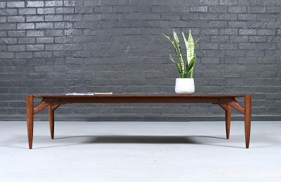 Greta Magnusson Grossman Rare Greta M Grossman Sculpted Floating Top Coffee Table for Glenn of C 