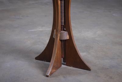 Grete Jalk GRETE JALK BLACK LEATHER STOOL