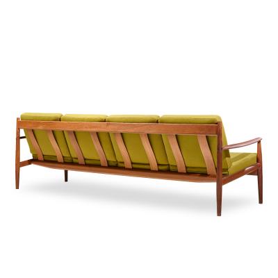 Grete Jalk Grete Jalk for France and Son Mid Century Danish Teak 4 Seater Sofa
