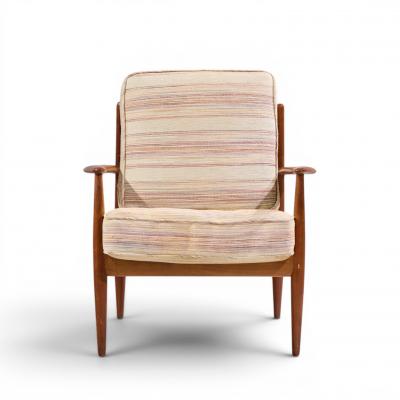 Grete Jalk Grete Jalk for France and Sons Mid Century Danish Teak Lounge Chairs Pair