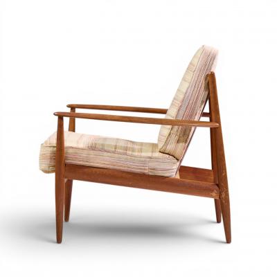 Grete Jalk Grete Jalk for France and Sons Mid Century Danish Teak Lounge Chairs Pair