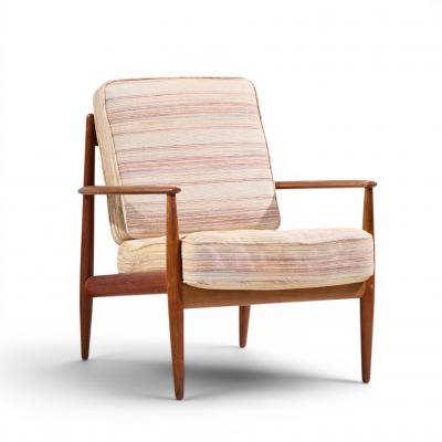 Grete Jalk Grete Jalk for France and Sons Mid Century Danish Teak Lounge Chairs Pair