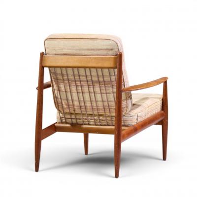 Grete Jalk Grete Jalk for France and Sons Mid Century Danish Teak Lounge Chairs Pair