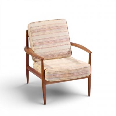 Grete Jalk Grete Jalk for France and Sons Mid Century Danish Teak Lounge Chairs Pair