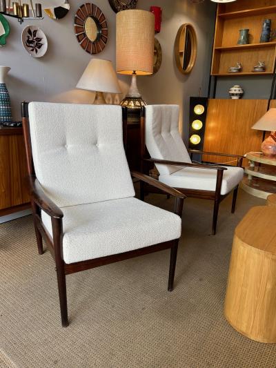 Grete Jalk Pair of Armchair by Greta Jalk Denmark circa 1950s