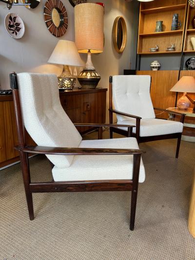 Grete Jalk Pair of Armchair by Greta Jalk Denmark circa 1950s