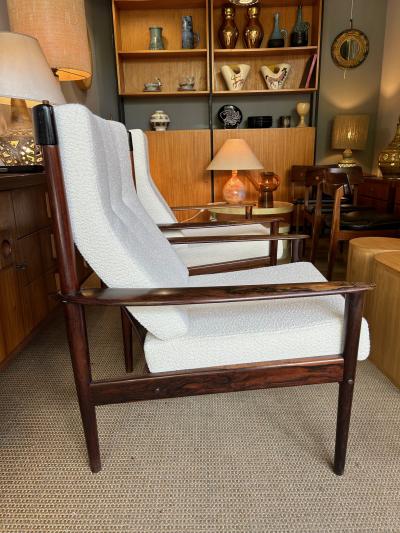 Grete Jalk Pair of Armchair by Greta Jalk Denmark circa 1950s