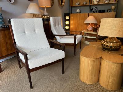 Grete Jalk Pair of Armchair by Greta Jalk Denmark circa 1950s