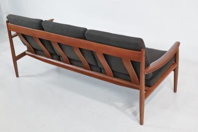 Grete Jalk Scandinavian Modern Three Place Sofa Designed by Grete Jalk