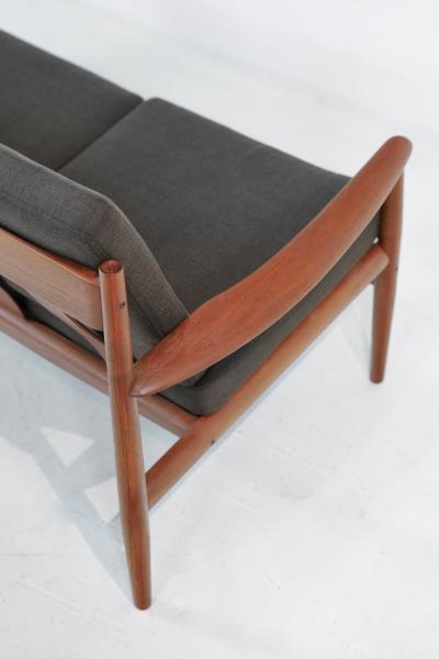 Grete Jalk Scandinavian Modern Three Place Sofa Designed by Grete Jalk