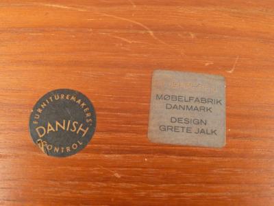 Grete Jalk Teak Arm Chairs by Grete Jalk