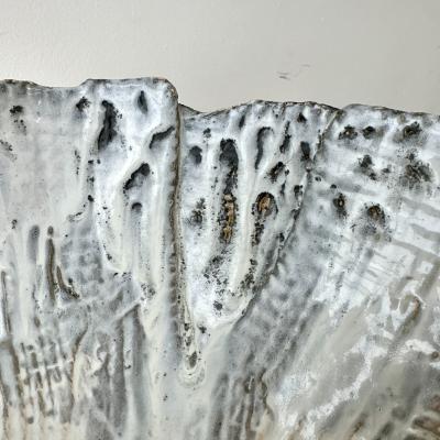 Grey and White Patterned and Textured Bowl by Aram C 