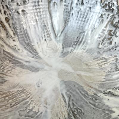 Grey and White Patterned and Textured Bowl by Aram C 