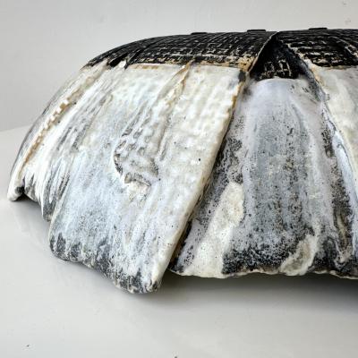 Grey and White Patterned and Textured Centerpiece Bowl by Aram C