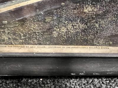 Grif Teller ILLUMINATED ART DECO TRAIN DIORAMA PRINT BY GRIF TELLER