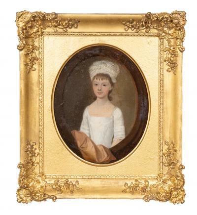 Group Of Four Georgian Framed Family Portrait Paintings