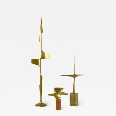 Group of Abstract Aerodynamic 1970s Bronze Sculptures