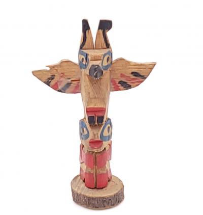 Group of Four Vintage Small Totem Poles
