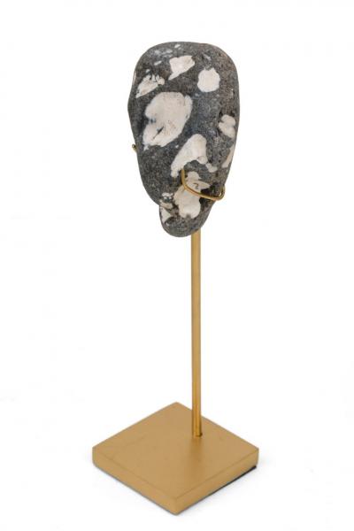 Group of Mounted Natural Sea Stone Specimens from Denmark