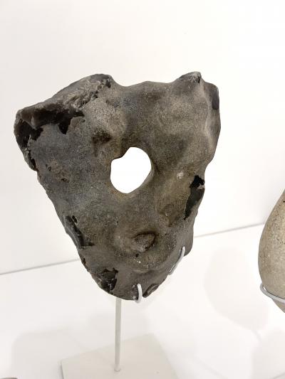 Group of Mounted Natural Sea Stone Specimens from Denmark