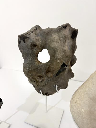 Group of Mounted Natural Sea Stone Specimens from Denmark