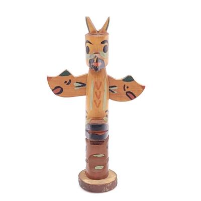 Group of Three NW Coast Indian Totem Pole Models
