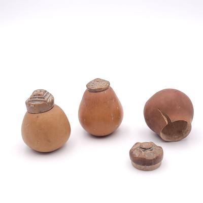 Group of Three Seed Pod Storage Containers Probably SE Asian 19th Century