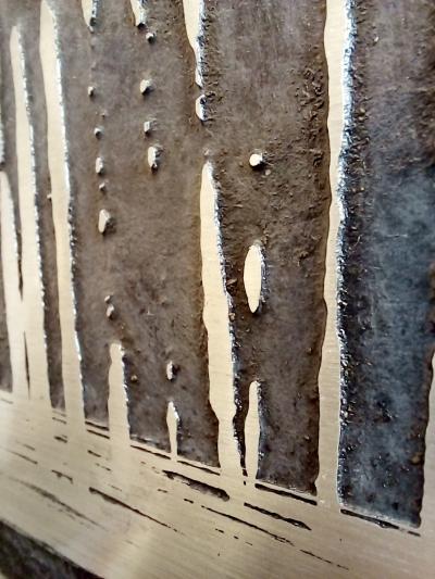 Gruppo NP2 Wall panel in zinc by Gruppo NP2 and Nerone Ceccarelli Torino Italy circa 1973