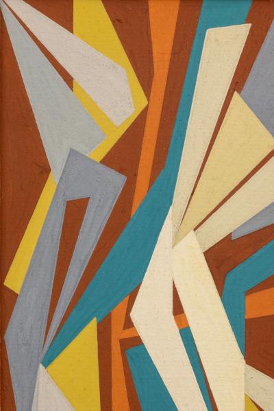Gualtiero nativi Gualtiero Nativi Combinazione di forze tempera on cardboard 1951