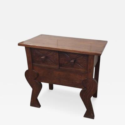 Guatemalan Nahuala Custom Carved Console or Side Table