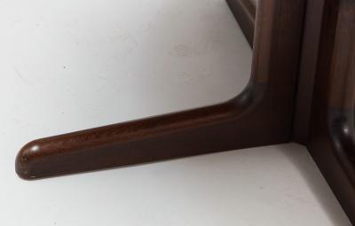 Gudme M belfabrik Danish Modern rosewood dining table with two leaves by Gudme Mobelfabrik