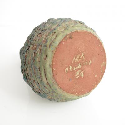 Gudmunder Einarsson GUDMUNDER EINARSSON CHAMOTTE STONEWARE VASE 1950 LISTVINAH SI ICELAND