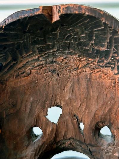 Guere Mask from Cote dIvoire Africa with Sothebys Sticker