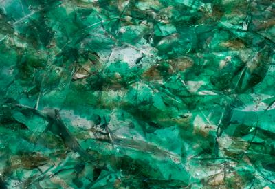 Gueridon in resin and nickel plated brass