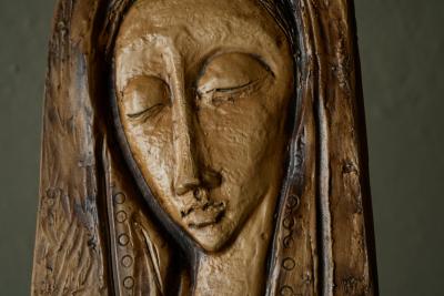 Guerrino Bardeggia Modernist Studio Pottery Bas Relief Wall Plaque Italy 1960s