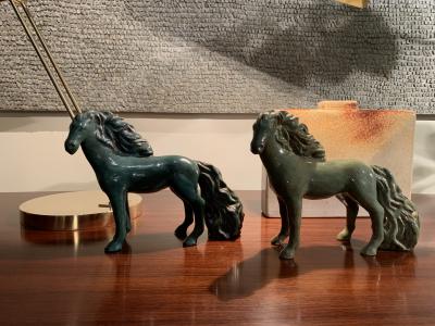 Guerrino Tramonti Guerrino Tramonti Pair of horses in glazed ceramic Faenza Italy 1957 ca 