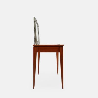 Guglielmo Pecorini Rare Vanity Table with Venini Folding Mirror Model No 21 by Guglielmo Pecorini