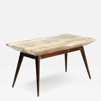 Guglielmo Ulrich 1940s Guglielmo Ulrich marble walnut coffee table