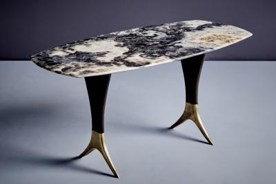 Guglielmo Ulrich Coffee table by Guglielmo Ulrich with polished onyx top