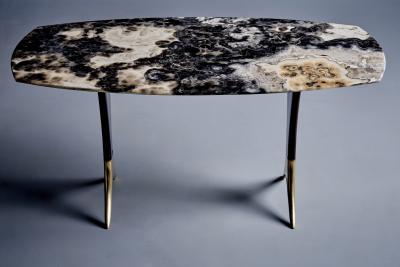 Guglielmo Ulrich Coffee table by Guglielmo Ulrich with polished onyx top