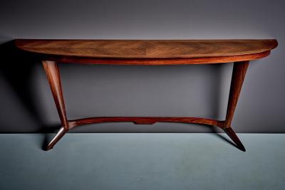Guglielmo Ulrich Custom made Console Table in Rosweood Veneer by Guglielmo Ulrich