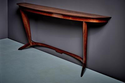 Guglielmo Ulrich Custom made Console Table in Rosweood Veneer by Guglielmo Ulrich
