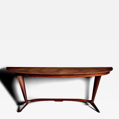 Guglielmo Ulrich Custom made Console Table in Rosweood Veneer by Guglielmo Ulrich