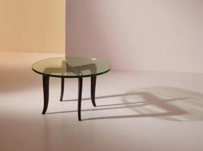 Guglielmo Ulrich Guglielmo Ulrich coffee table made of lacquered wood and glass Italy 1940s